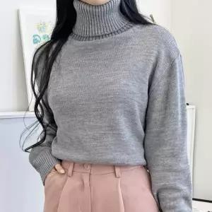 여성 여자 폴라 니트 목폴라 데일리 긴팔 간절기 가을 겨울 패션 상의 컬러 러블리 캐주얼 터틀넥 목니트