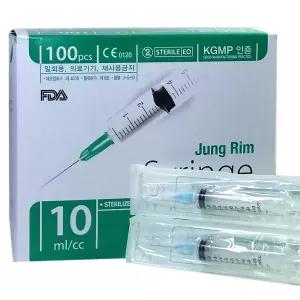 정림 일회용주사기 10ml 18Gx38mm100개입