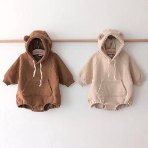 큐티곰 슈트 기모 / 아기옷 신생아옷 바디슈트 바디수트
