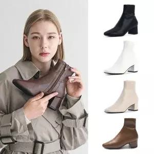 [하프클럽/] 스퀘어 스판 앵클부츠