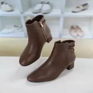 심플 미들힐 기모안감 숏 앵클 부츠 5cm CDMD500994