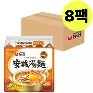농심 안성탕면 봉지라면 멀티팩 캠핑 여행 5입 X 8팩