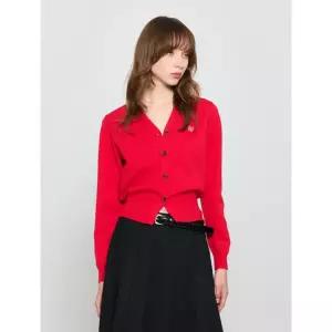 제너럴아이디어 WBD3L04503RE 여성 가디건 울 GNRL 에센셜 [RED] WBD3L04503 4250952