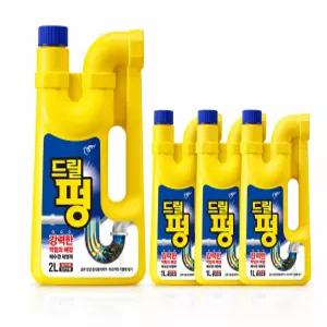피죤 배수구 세정제 드릴펑 1L 3개, 2L 1개