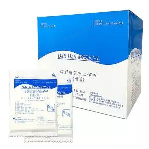 대한위재 멸균거즈 4inchX4inchX8P 100매