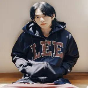 리 컬리지 로고 후드 집업 네이비 LE2603HZ02NA 7024939