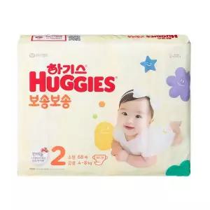 하기스 2024 보송보송 밴드형 기저귀 2단계 공용 68매x2팩