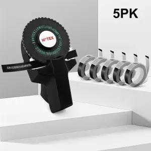 수동 타자기 Motex E101 라벨 프린터 자체 접착 스티커 방수 3D 엠보싱 메이커 플라스틱 테이프 포함