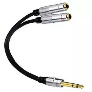 6.35mm 1/4인치 TRS 스테레오듀얼 TS모노 Y스플리터 브레이크아웃 케이블