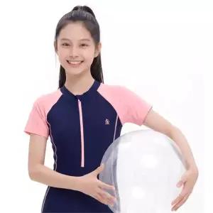 쿠기 여아동 집업 반전신 실내수영복 KG-S2516