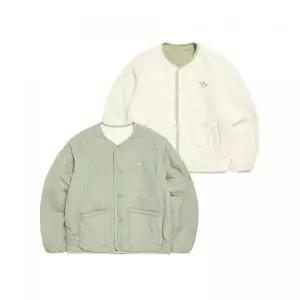 MARK GONZALES 리버시블 경량 패딩(플리스) 자켓 - GREYISH KHAKI