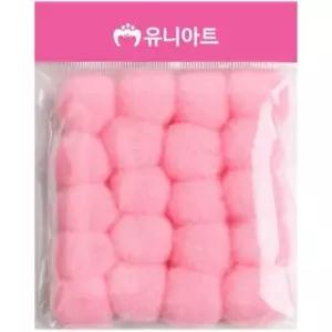 [RGLO42T2]유니아트 퐁퐁 칼라 1000 분홍 30mm 6팩 뿅뿅이