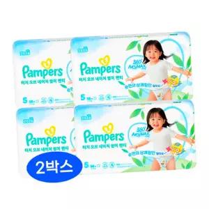 팸퍼스 2026 터치 오브 네이처 썸머팬티 5단계 2박스 (총 232팩)