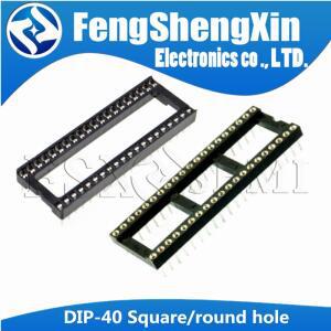 5pcs DIP-40 둥근 구멍 사각형 40 핀 2.54MM IC 소켓 어댑터 솔더 유형 커넥터
