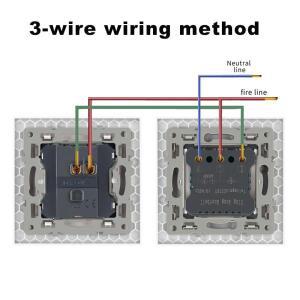 86 임베디드 110V/220V 유선 호텔 초인종 LED 표시기 집 스위치 벽 버튼  크리스탈 유리 창