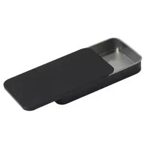 ABAE-5 PCS 작은 직사각형 사탕 보관용 주석 상자 보석 포장용 금속 푸시풀 철제 케이스 블랙