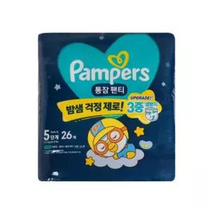 팸퍼스 2024 통잠 팬티 기저귀 5단계 공용 26매x4팩