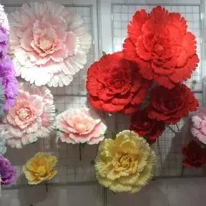 다양한 크기의 웨딩 플라워 대형 실크 인조 꽃 모란꽃 머리 DIY 배경 벽 장식용