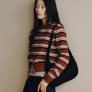 리 미디엄 스웨이드 호보백 블랙