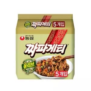[농심] 농심 올리브 짜파게티 봉지라면 5개입 8팩 멀티팩