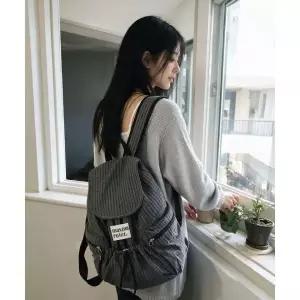 MASMARULEZ 스트링 플랩백팩_체크 2컬러