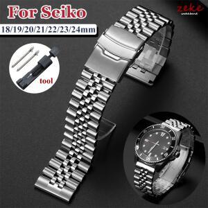 호환 럭셔리 스트레이트 엔드 스테인레스 스틸 18mm 브레이슬릿 (주빌리 SKX007/009 메탈 시계줄 호환)