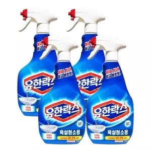 유한락스 욕실청소용 뿌리는소독제 600ml 4개