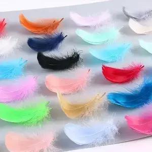 2000pcs 4-7cm 작은 부동 거위 깃털 공예 웨딩 쥬얼리에 대한 다채로운 홈 DIY 장식