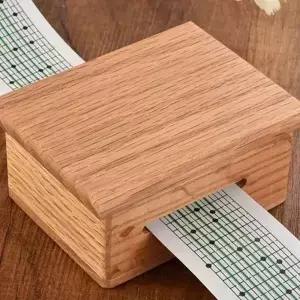 새로운 핫 15톤 DIY 수동 크랭크 뮤직 박스 나무 상자 홀 펀처 및 종이 테이프 포함 음악 애호가를 위한