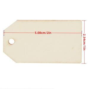 60Pcs 1X2in 미완성 된 나무 태그 홈 DIY 공예 용품에 대 한 레이블 선물 웨딩 장식