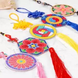 보석 십자수 노리개 만들기 diy 키트 새해 신년 명절 활동 체험 미술 놀이 초등 돌봄 늘봄 방과후 어르신