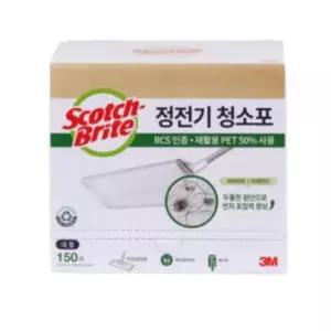 3M 스카치브라이트 정전기 청소포 대형 대용량 재활용 PET 150매