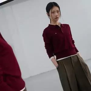 [제너럴아이디어]WOMAN 울 라이트 카라 풀오버 [3COL] / WBE3L05528