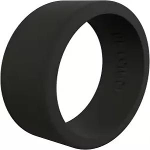 QALO 남성용 실리콘 웨딩 밴드 - 8mm x 2mm 클래식 스텝 엣지 링 통기성 편안 핏 고무 내구성 있는 약혼