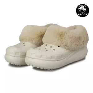[CROCS]  퍼에버 크러쉬 클로그 남자 여성 겨울 방한 털신 모카신 208446-2Y2