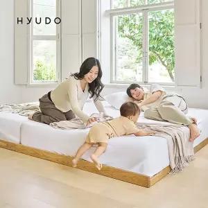 [휴도]하루의 선유 애쉬 원목 저상형 매트리스 깔판 침대 프레임 퀸 Q