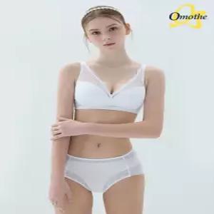 [오모떼]오모떼 올데이 에센셜 모노레이스 브라 팬티 2종세트/화이트