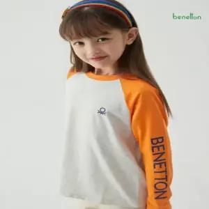 [베네통] 베네통 키즈 공용 나그랑 긴팔 티셔츠 오트밀 멜란지 BNUTS4O19T