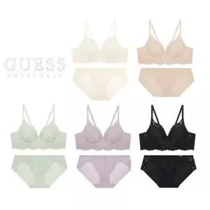 [게스언더웨어](대전신세계)플라워레이스 노와이어 브라팬티세트 5종 택 1(GCWBRBP121CRMMTBKLPELPU)