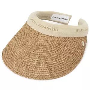 비앙카 10 여성 바이저 HAT50265 NOUGAT NATURAL LOGO