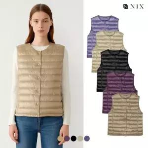 [NIX]여) 나일론 덕다운 80/20 -  라운드 샤이니 경량 베스트 (FNRWCVE507P)