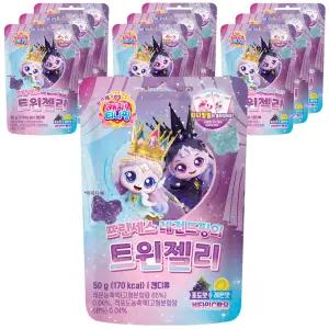 캐치티니핑 프린세스 레전드핑의 트윈 젤리 아기 어린이 캐릭터 간식 50g 과일맛 10개