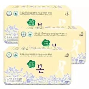본 생리대 오씨본 울트라슬림 생리대 날개형 중형 30개입 3개