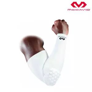 맥데이비드 헥사패드 암슬리브 6500R 화이트 엘보 쿠션 팔꿈치 패드 보호대 팔토시 군대
