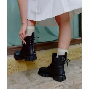 질스튜어트 액세서리 블랙 리본장식 첼시 미들 레인부츠 JASO5E110BK 125128