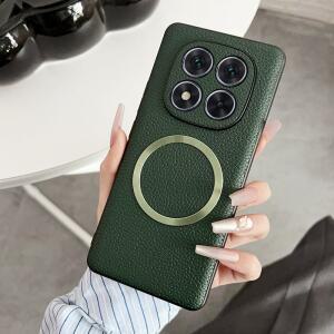 샤오미 레드미 노트 14 프로 플러스 5G 케이스 미니멀리스트 럭셔리 마그네틱 PU 가죽 리치 패턴 +PC 미끄
