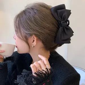 데일리 [ERK-125] 새킨 반묶음 올림머리 리본 집게핀 다잇템 헤어핀