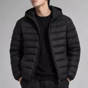 남성 데일리 후드 경량 패딩 점퍼 C24J401