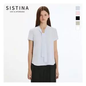 SISTINA 77size 베이직 타이넥 블라우스_AWWBLP21170