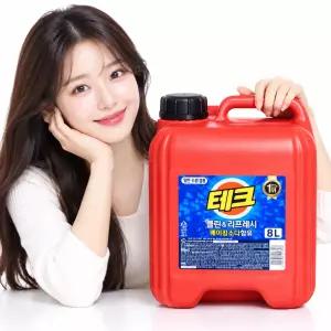 테크 클린앤리프레시 액체세제 일반드럼 겸용 대용량 업소용 말통 8L